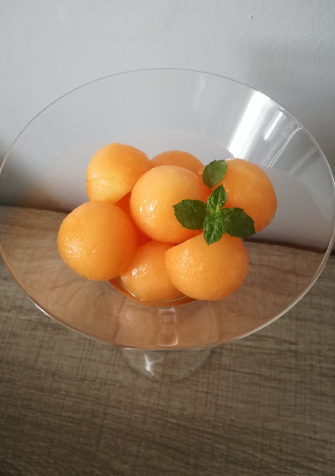 Una foto de Globo de melón al vino rancio