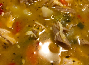 Una foto de Minestrone de Pollo (sopa italiana de verduras)