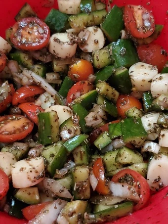 Easy Steps Make|Recipe} My Cucumber Caprese Salad the Delicious