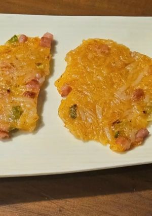 蔥香火腿馬鈴薯煎餅 的食譜成品照片