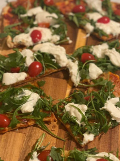 Foto de Pizza Caseira de Couve Flor com Burrata