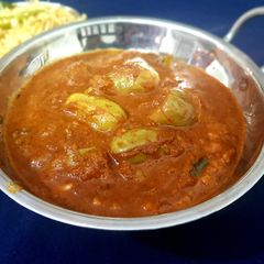 Kathirikai puli Kulzhambu Tangy brinjal curry A picture of Kathirikai puli Kulzhambu Tangy brinjal curry.