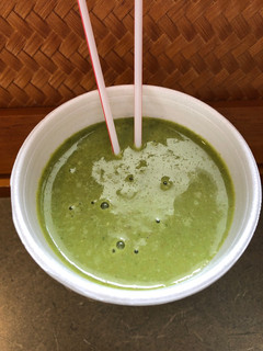 A picture of Banana 🍌 Apple 🍎 Pie 🥧 Spinach Shake.