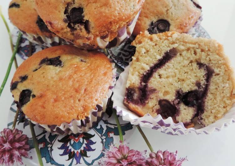 Ricetta MUFFIN YOGURT E MIRTILLI FRESCHI (senza burro) di Fabiola ...