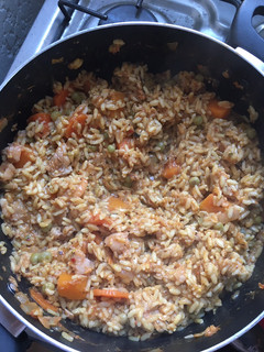 Una foto de Falso risotto de pescado y calabaza