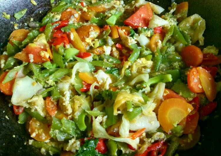Langkah Mudah untuk memasak Capcay buncis brokoli mix telur Anti Gagal