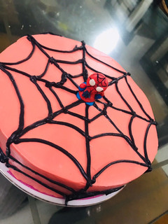 A picture of Spiderman cake.