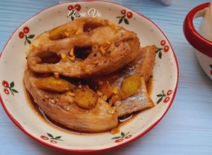 Hình của món Cá diêu hồng hấp nước tương.