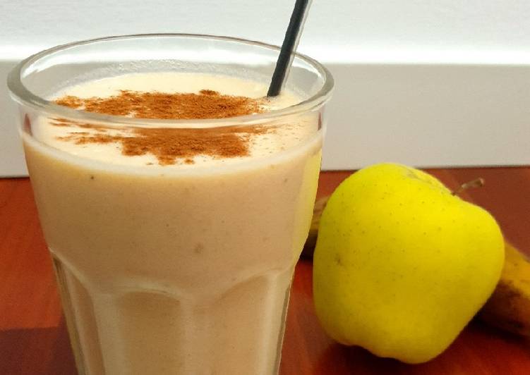 Batido de plátano y manzana Receta