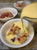 Apple and blackberry crumble