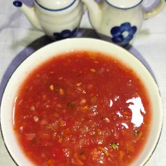 A picture of Mandi Sauce / Arabic Chutney / Tomato Chutney 😋🍅🍅.