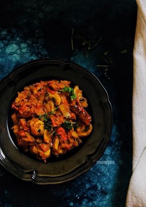 A picture of Mushroom Chettinad.