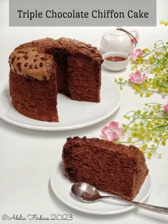 Foto resep Triple Cocholate Chiffon Cake