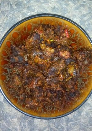 A picture of Pepper fried meat.