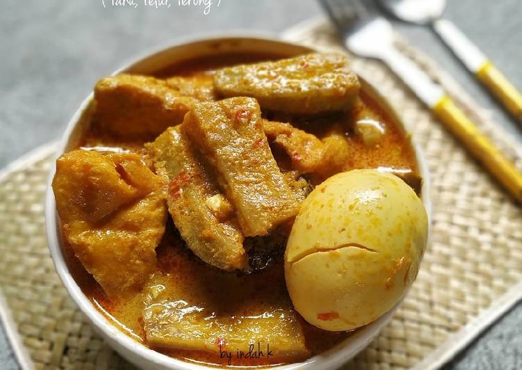 Resep Populer Gulai 3T (Tahu, Telur, Terong) Paling Enak