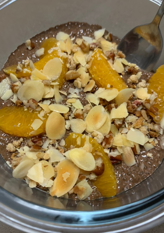 Una foto de Pudding chía de chocolate