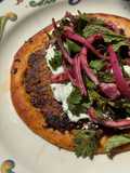 Smashed Beef Pita with Tzatziki & Sumac Salad