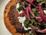 Smashed Beef Pita with Tzatziki & Sumac Salad