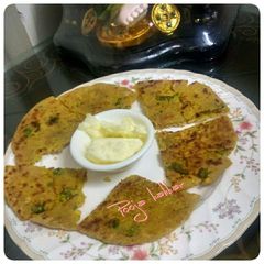 Poha parantha A picture of Poha parantha.