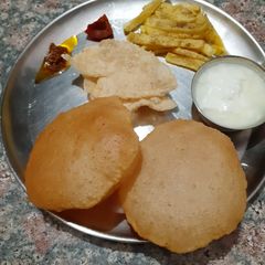 A picture of Aalu (French fries) pudi.