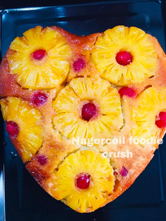 பைன் ஆப்பிள் அப் சைடு டவுன் கேக் (pineapple upside down cake) செய்முறை முக்கிய புகைப்படம்