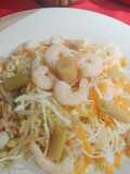 Ensalada china de repollo y gambas