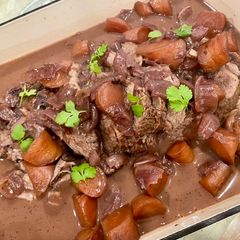 A picture of 【Pressure cooker】 Lamb Leg in Red Wine Sauce.