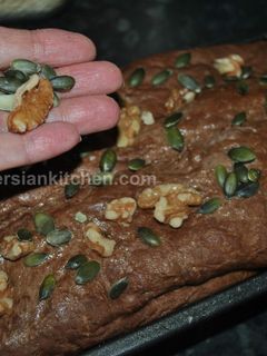 عکسی از دستور طرز تهیه یک نان قهوه ای بینظیر