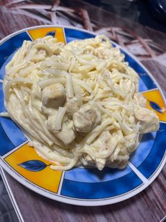 O poză a rețetei Paste cu piept de pui.