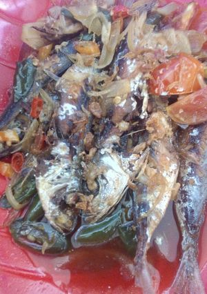 Foto resep Ikan keranjang masak lombok ijo
