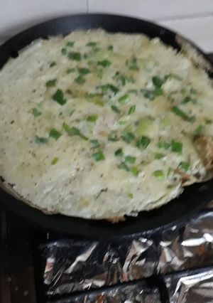 A picture of Punjabi egg dosa in new version🍳.