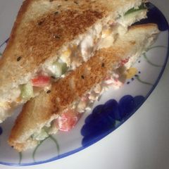 A picture of Vegetables mayo sandwich.