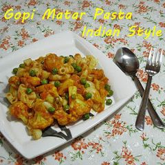 A picture of Gobhi Matar Pasta / Cauliflower Peas Pasta.