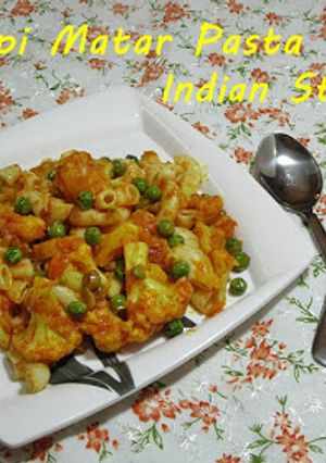 A picture of Gobhi Matar Pasta / Cauliflower Peas Pasta.