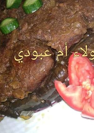 A picture of Stuffed Grape Leaves with Meat Casserole.