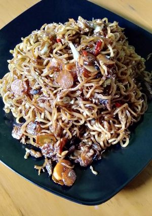 Foto resep Mie goreng bakar daging cincang