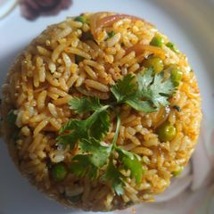 A picture of Masala Grean Peas Pulao.
