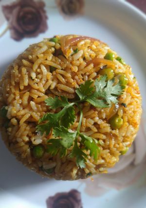A picture of Masala Grean Peas Pulao.