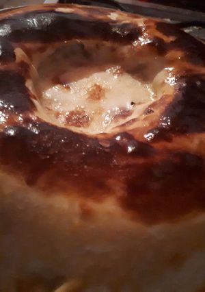 Una foto de Pan de carne volcán