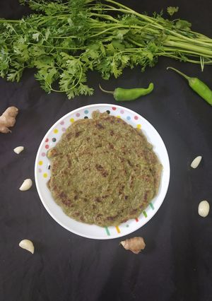 A picture of Whole moong  cheela.