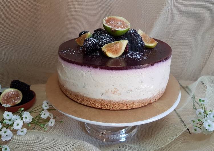 Tarta fría mousse de higos y moras!!!