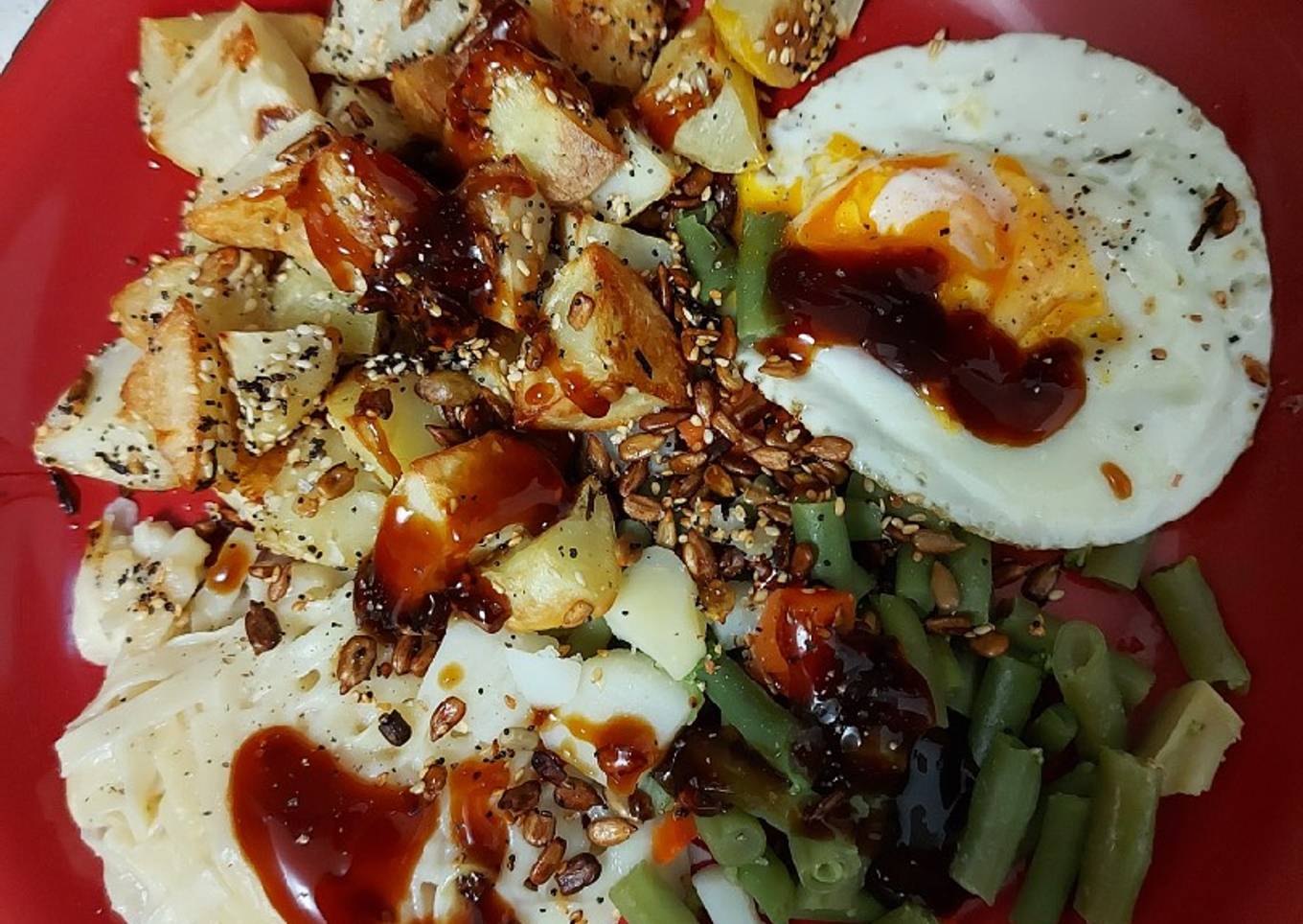 Crunchy Vegetarian Seafood Stir-fry / Pomme de Terres de la Mer