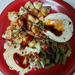 A picture of Crunchy Vegetarian Seafood Stir-fry / Pomme de Terres de la Mer.