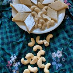 A picture of Kaju Katli.