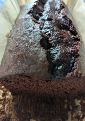A picture of GF coffee chocolate loaf cake.