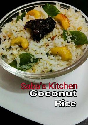 A picture of Coconut Rice (Satwik Recipe).