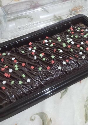 Foto resep Eggless chocolate cake(no mixer)
