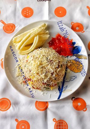 Foto resep NasGor Luncheon Keju