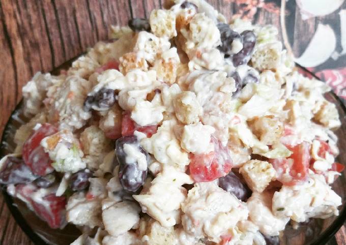 Салат с сухариками 😊✏