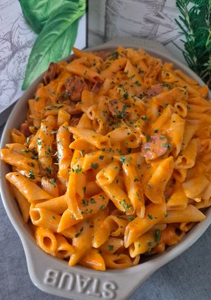 Une photo de One Pot Pasta Knacki ou Saucisses Fumées au Cookeo Infinity